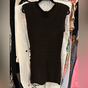 Black Sleeveless Knit Dress